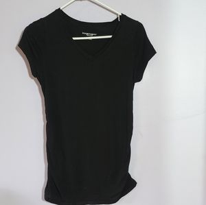 Ss liz lange maternity tee v-neck euc ruched sides size xs
